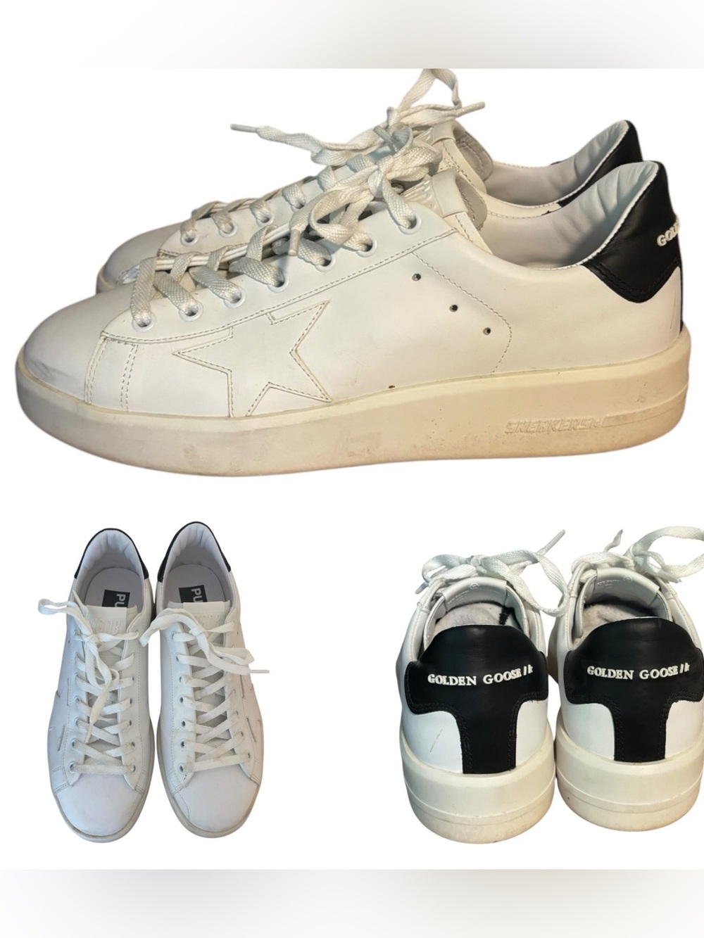 Golden Goose Pure Star Leather Low-Top Sneakers